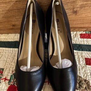 Leather Black Heels